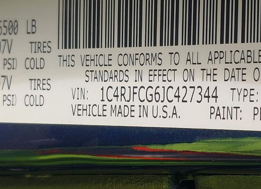 Photo 9 of 2018 Jeep Grand CHEROKEE HIGH ALTITUDE 4X4 (VIN 1C4RJFCG6JC427344)