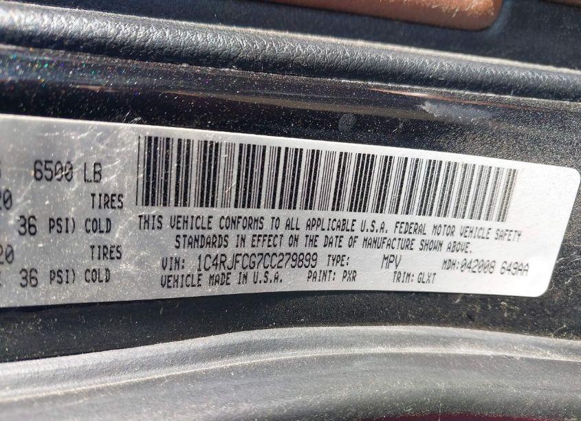 Photo 9 of 2012 Jeep Grand CHEROKEE OVERLAND (VIN 1C4RJFCG7CC279899)