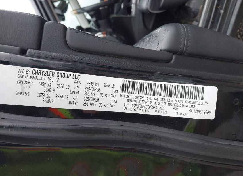 Photo 9 of 2013 Jeep Grand CHEROKEE OVERLAND (VIN 1C4RJFCG7DC606996)