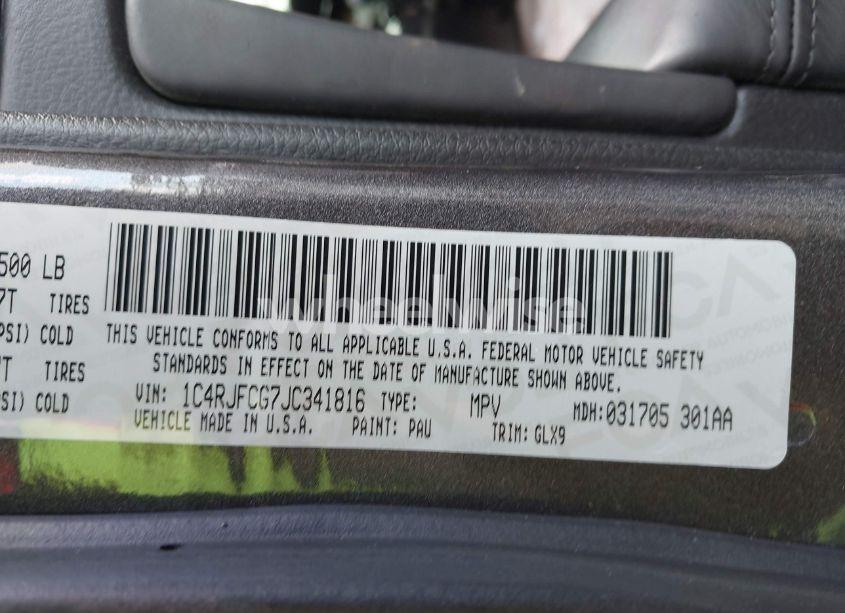 Photo 9 of 2018 Jeep Grand CHEROKEE OVERLAND 4X4 (VIN 1C4RJFCG7JC341816)