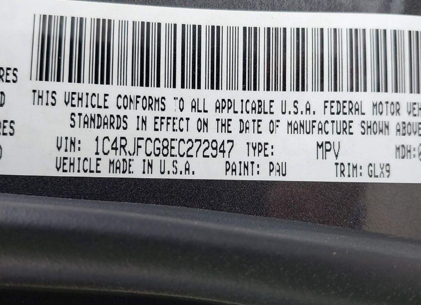 Photo 9 of 2014 Jeep Grand CHEROKEE OVERLAND (VIN 1C4RJFCG8EC272947)