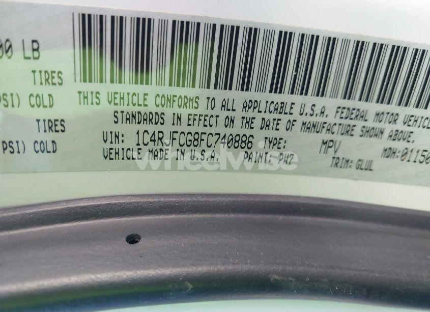 Photo 9 of 2015 Jeep Grand CHEROKEE OVERLAND (VIN 1C4RJFCG8FC740886)