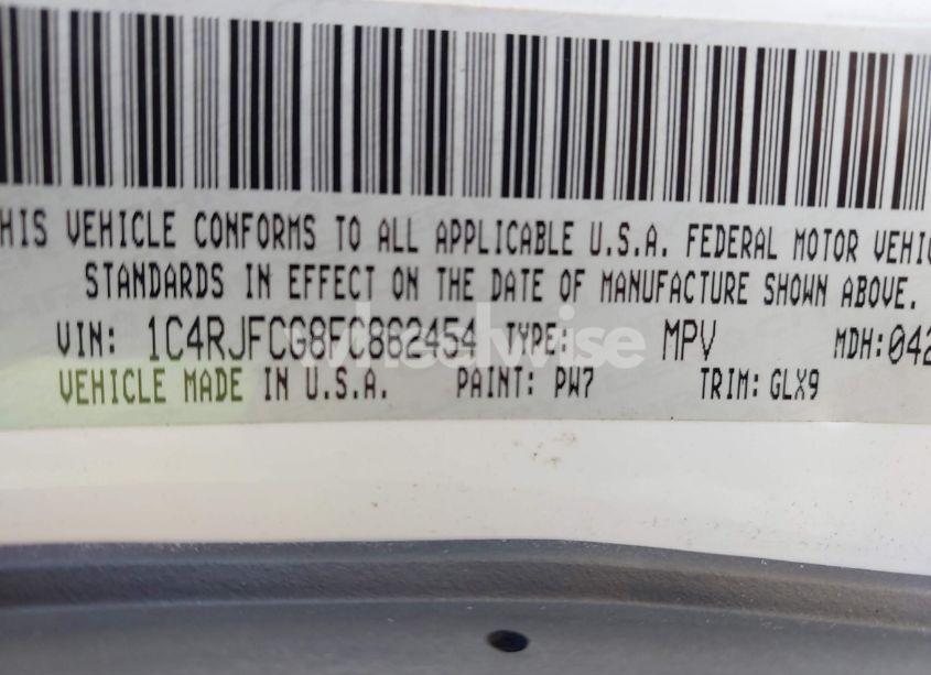 Photo 9 of 2015 Jeep Grand CHEROKEE OVERLAND (VIN 1C4RJFCG8FC862454)