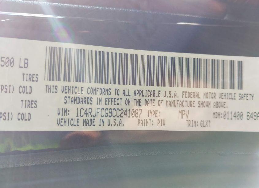 Photo 9 of 2012 Jeep Grand CHEROKEE OVERLAND (VIN 1C4RJFCG9CC241087)