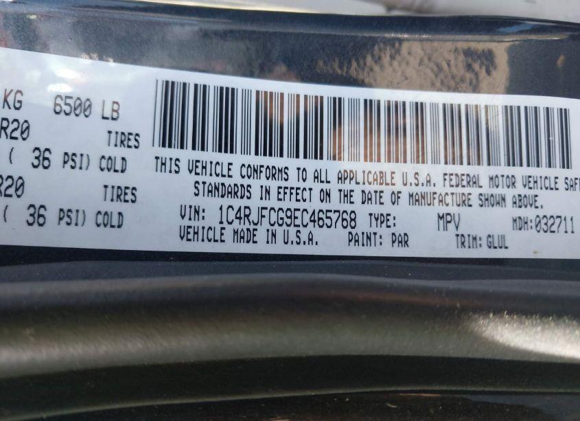 Photo 9 of 2014 Jeep Grand CHEROKEE OVERLAND (VIN 1C4RJFCG9EC465768)