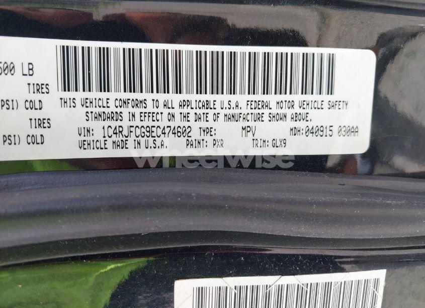 Photo 9 of 2014 Jeep Grand CHEROKEE OVERLAND (VIN 1C4RJFCG9EC474602)