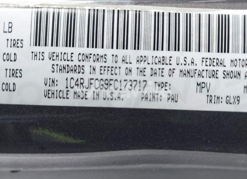 Photo 9 of 2015 Jeep Grand CHEROKEE OVERLAND (VIN 1C4RJFCG9FC173717)