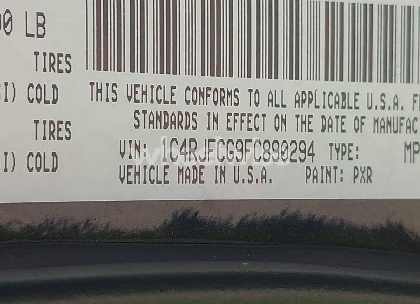 Photo 9 of 2015 Jeep Grand CHEROKEE OVERLAND (VIN 1C4RJFCG9FC890294)