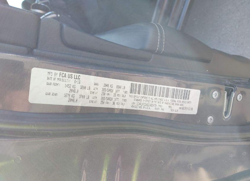 Photo 9 of 2016 Jeep Grand CHEROKEE OVERLAND (VIN 1C4RJFCGXGC482470)