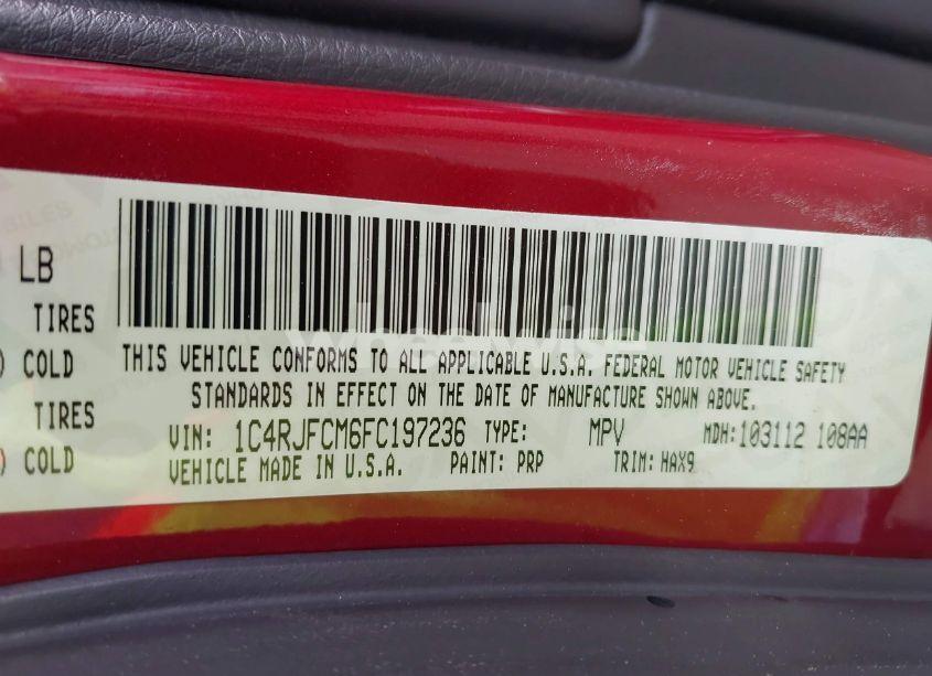 Photo 9 of 2015 Jeep Grand CHEROKEE HIGH ALTITUDE (VIN 1C4RJFCM6FC197236)