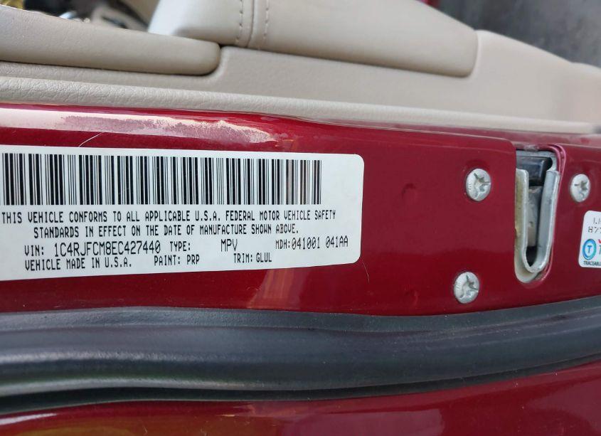 Photo 9 of 2014 Jeep Grand CHEROKEE OVERLAND (VIN 1C4RJFCM8EC427440)