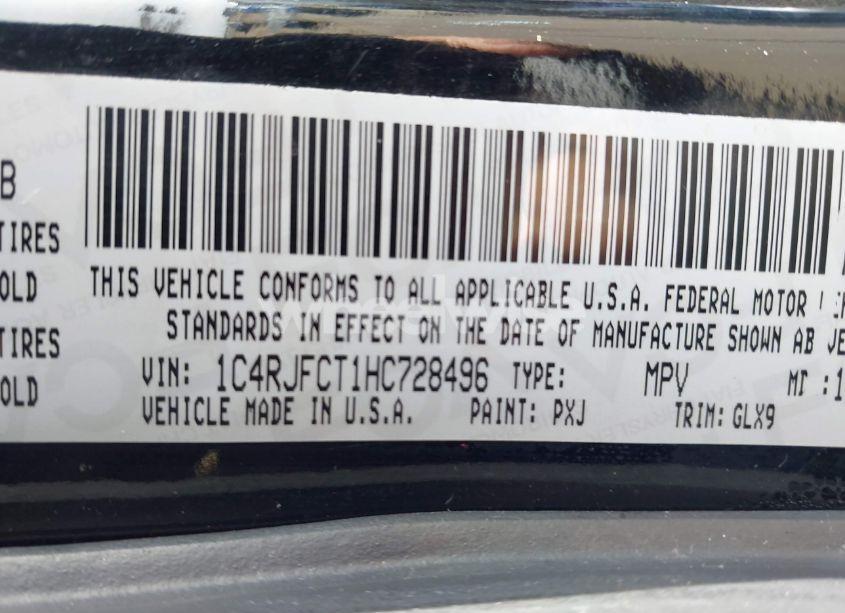 Photo 9 of 2017 Jeep Grand CHEROKEE OVERLAND 4X4 (VIN 1C4RJFCT1HC728496)