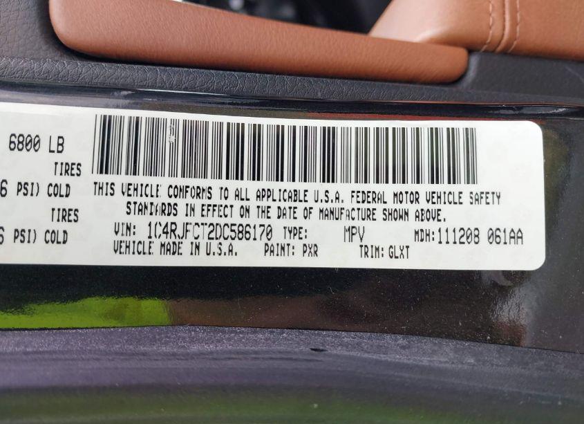Photo 9 of 2013 Jeep Grand CHEROKEE OVERLAND (VIN 1C4RJFCT2DC586170)