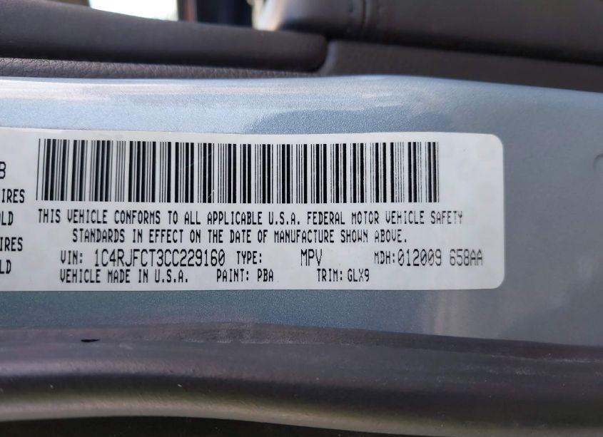 Photo 9 of 2012 Jeep Grand CHEROKEE OVERLAND (VIN 1C4RJFCT3CC229160)