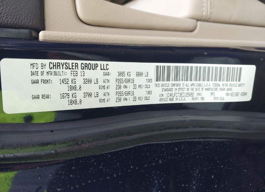 Photo 9 of 2014 Jeep Grand CHEROKEE OVERLAND (VIN 1C4RJFCT3EC125092)