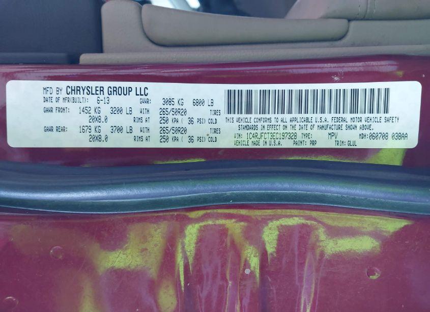 Photo 9 of 2014 Jeep Grand CHEROKEE OVERLAND (VIN 1C4RJFCT3EC197328)