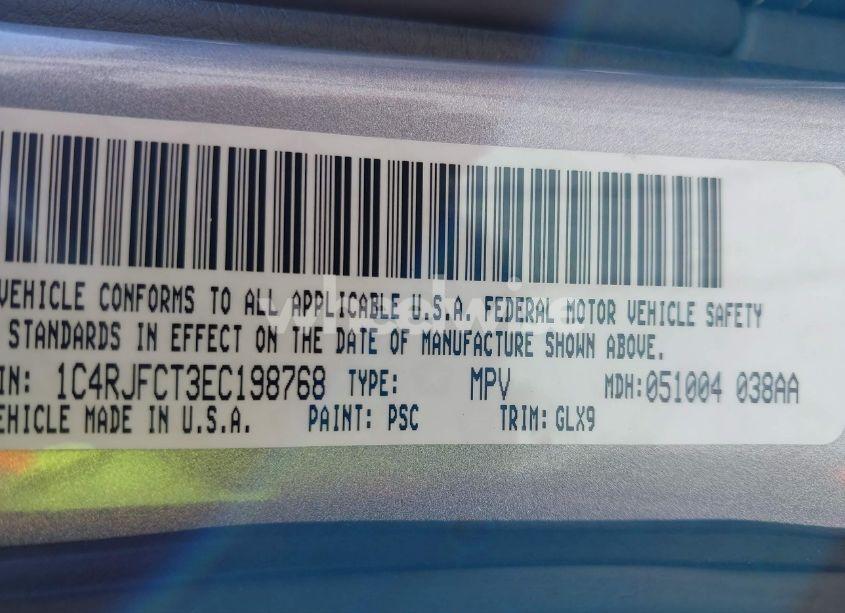 Photo 9 of 2014 Jeep Grand CHEROKEE OVERLAND (VIN 1C4RJFCT3EC198768)