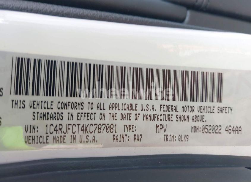 Photo 9 of 2019 Jeep Grand CHEROKEE HIGH ALTITUDE 4X4 (VIN 1C4RJFCT4KC787081)