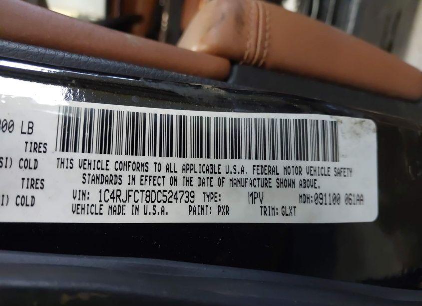 Photo 9 of 2013 Jeep Grand CHEROKEE OVERLAND (VIN 1C4RJFCT8DC524739)