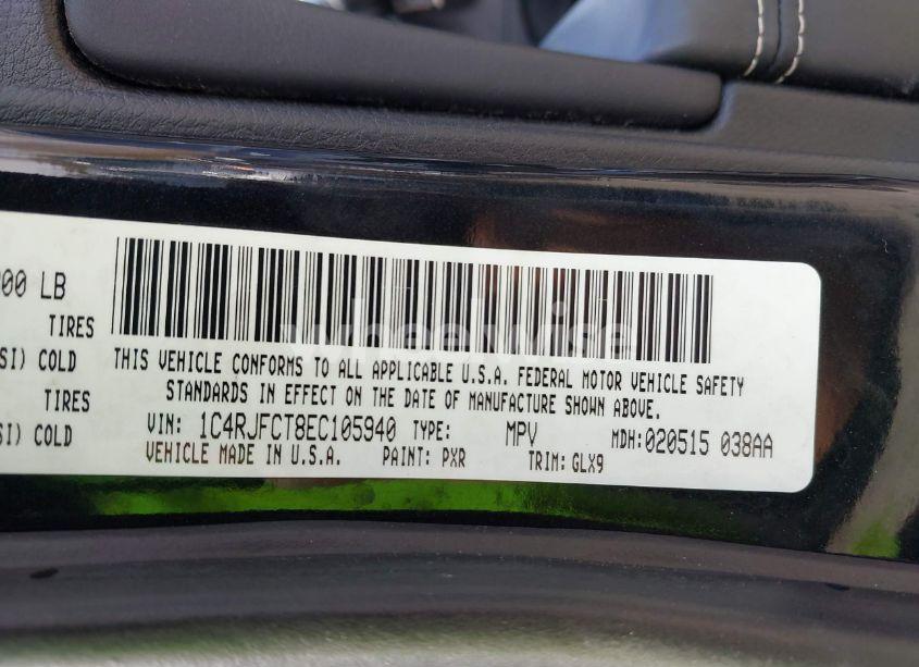 Photo 9 of 2014 Jeep Grand CHEROKEE OVERLAND (VIN 1C4RJFCT8EC105940)