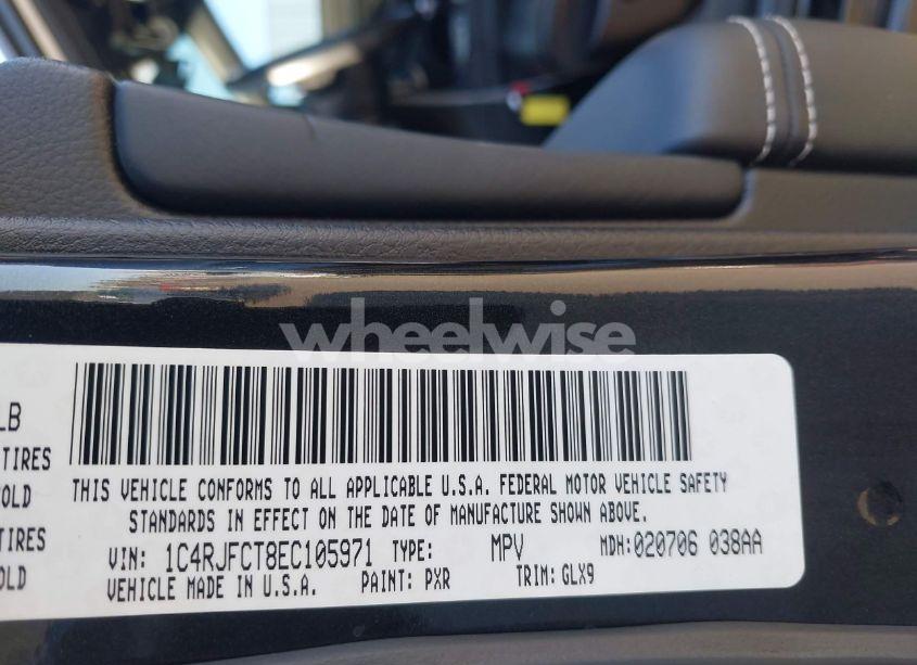 Photo 9 of 2014 Jeep Grand CHEROKEE OVERLAND (VIN 1C4RJFCT8EC105971)