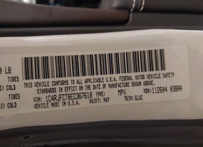 Photo 9 of 2014 Jeep Grand CHEROKEE OVERLAND (VIN 1C4RJFCT8EC367618)