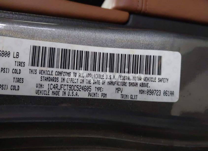 Photo 9 of 2013 Jeep Grand CHEROKEE OVERLAND (VIN 1C4RJFCT9DC524605)