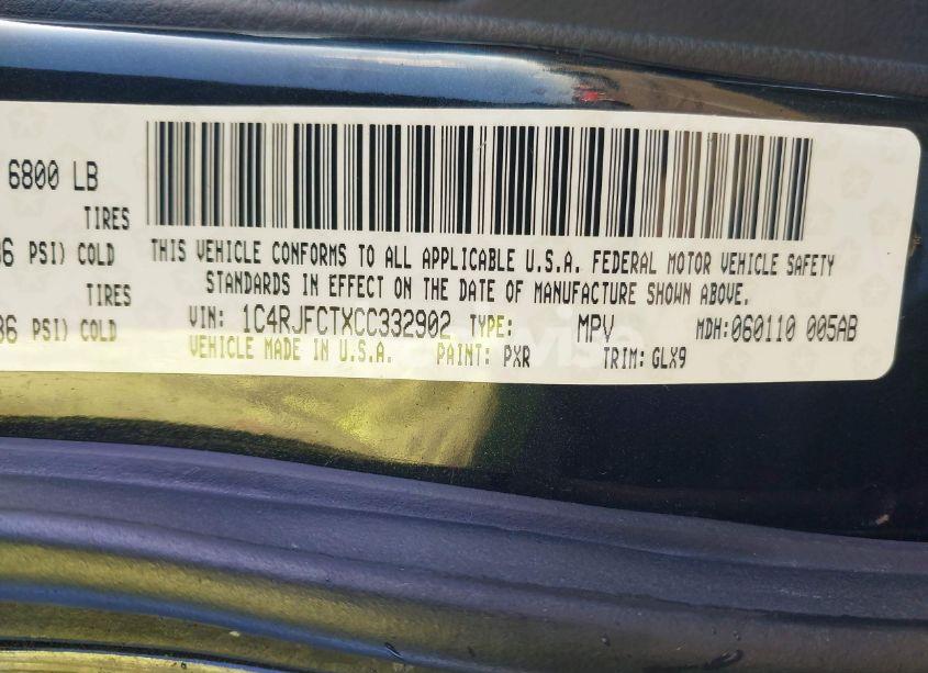 Photo 9 of 2012 Jeep Grand CHEROKEE OVERLAND (VIN 1C4RJFCTXCC332902)