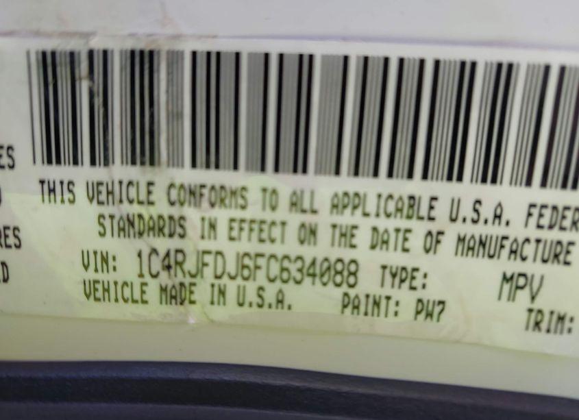 Photo 9 of 2015 Jeep Grand CHEROKEE SRT (VIN 1C4RJFDJ6FC634088)