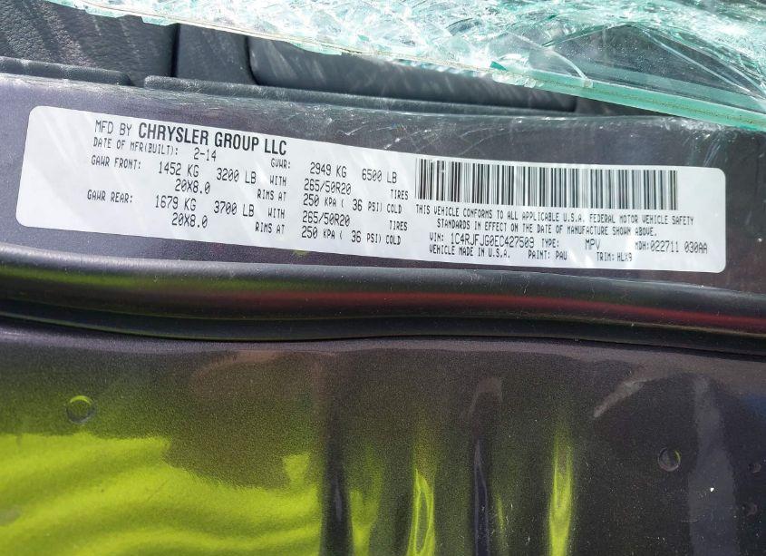 Photo 9 of 2014 Jeep Grand CHEROKEE SUMMIT (VIN 1C4RJFJG0EC427509)