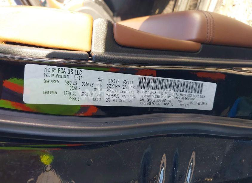 Photo 9 of 2018 Jeep Grand CHEROKEE SUMMIT 4X4 (VIN 1C4RJFJG1JC211047)