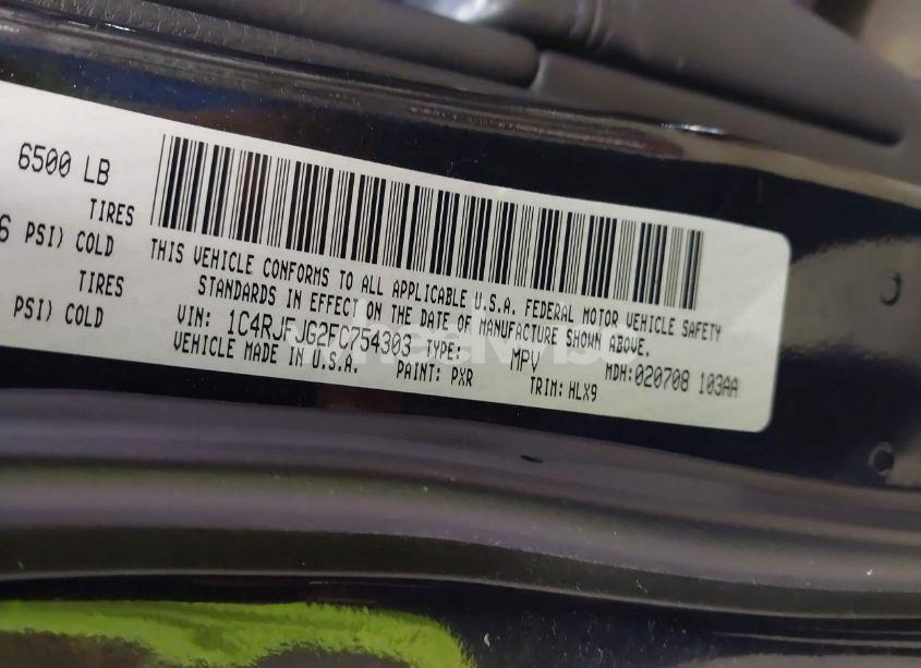 Photo 9 of 2015 Jeep Grand CHEROKEE (VIN 1C4RJFJG2FC754303)