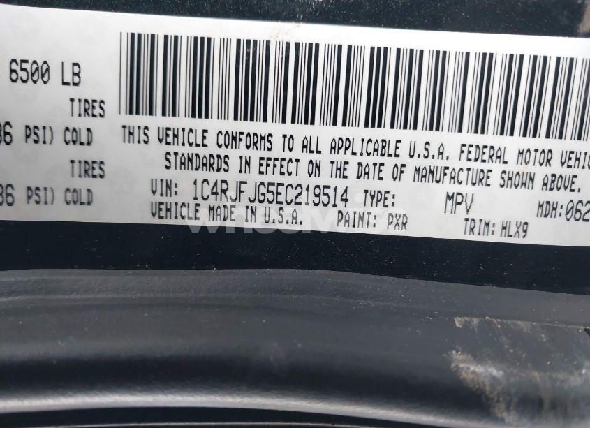 Photo 9 of 2014 Jeep Grand CHEROKEE SUMMIT (VIN 1C4RJFJG5EC219514)