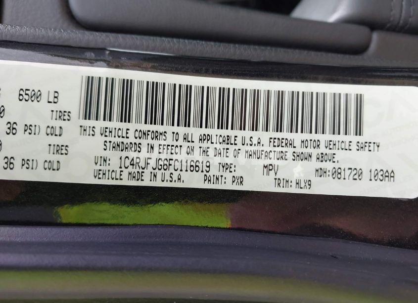 Photo 9 of 2015 Jeep Grand CHEROKEE SUMMIT (VIN 1C4RJFJG6FC116619)