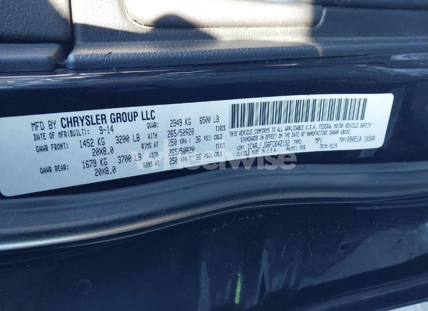 Photo 9 of 2015 Jeep Grand CHEROKEE SUMMIT (VIN 1C4RJFJG6FC642152)