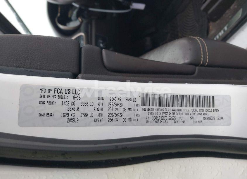 Photo 9 of 2015 Jeep Grand CHEROKEE SUMMIT (VIN 1C4RJFJGXFC122665)