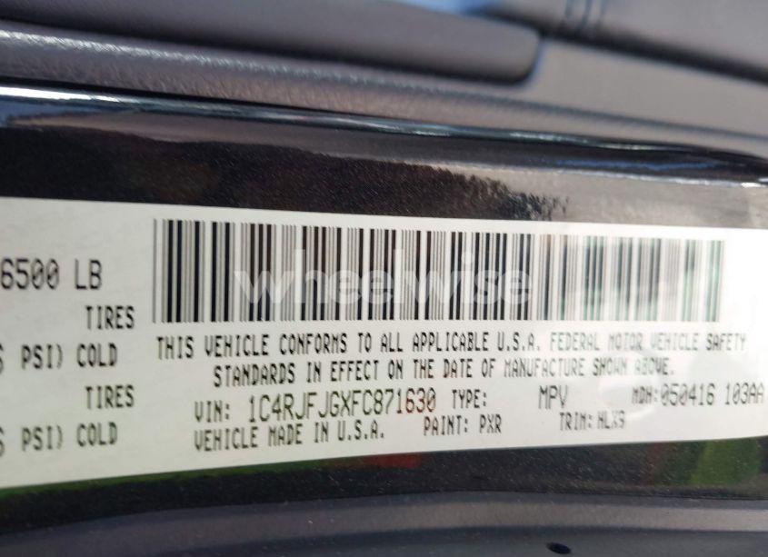 Photo 9 of 2015 Jeep Grand CHEROKEE SUMMIT (VIN 1C4RJFJGXFC871630)