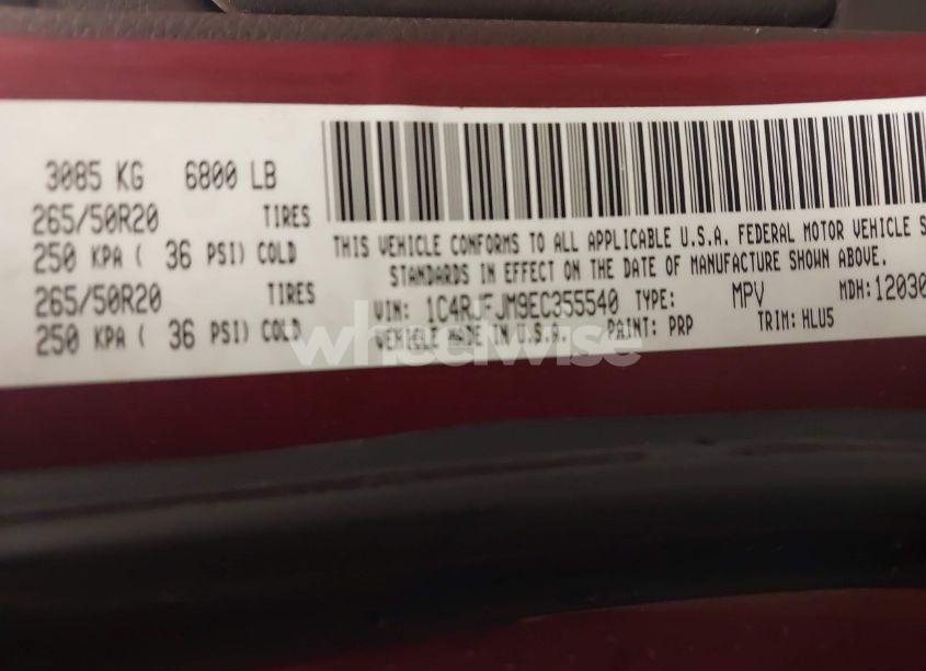 Photo 9 of 2014 Jeep Grand CHEROKEE SUMMIT (VIN 1C4RJFJM9EC355540)