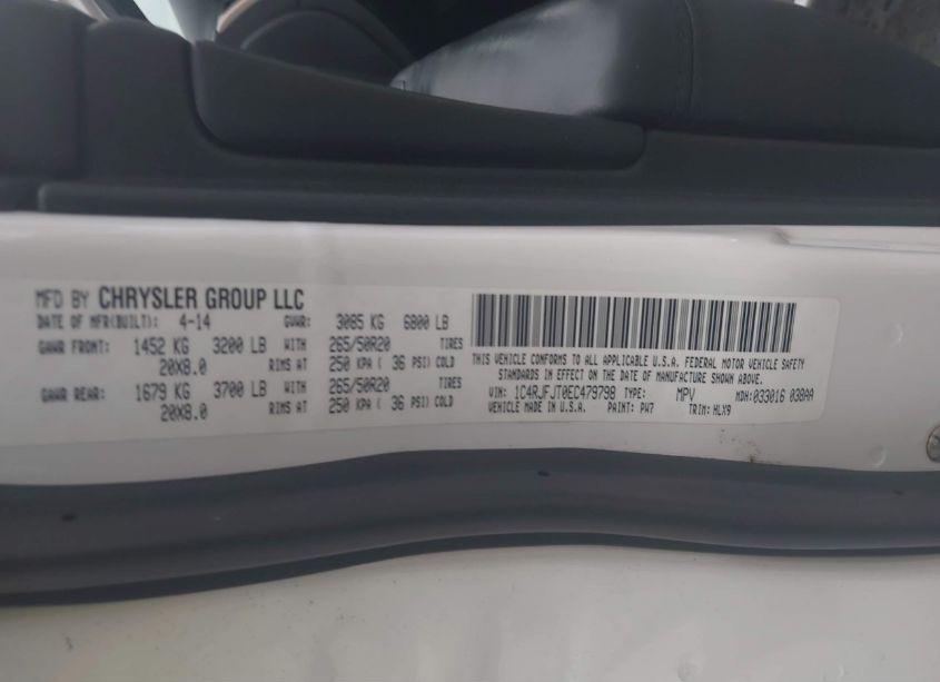 Photo 9 of 2014 Jeep Grand CHEROKEE SUMMIT (VIN 1C4RJFJT0EC479798)