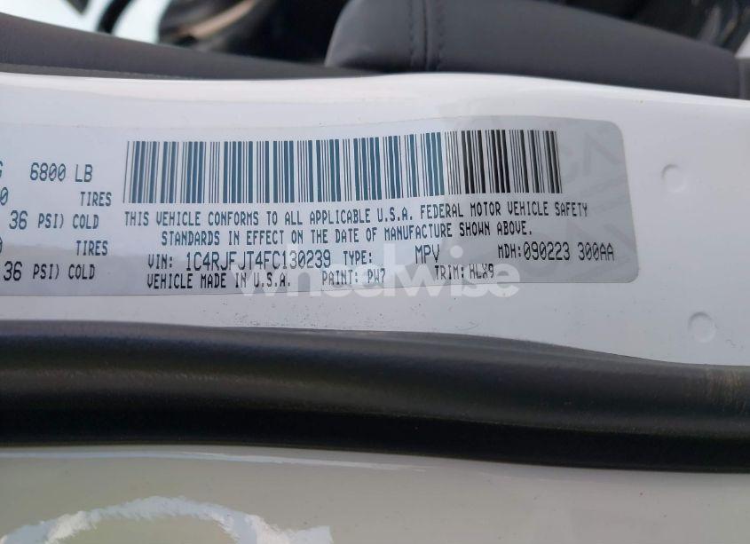 Photo 9 of 2015 Jeep Grand CHEROKEE SUMMIT (VIN 1C4RJFJT4FC130239)