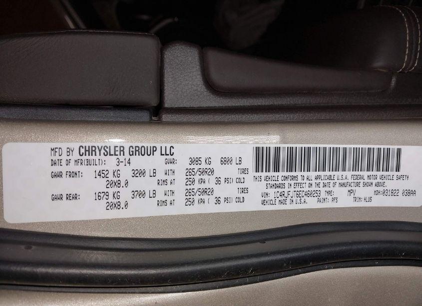 Photo 9 of 2014 Jeep Grand CHEROKEE SUMMIT (VIN 1C4RJFJT6EC460253)