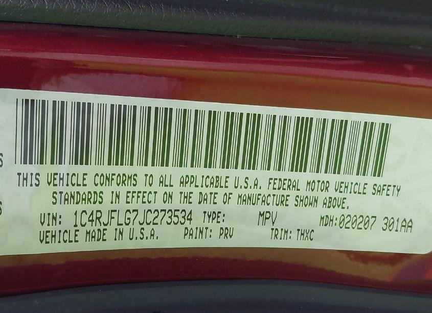 Photo 9 of 2018 Jeep Grand CHEROKEE TRAILHAWK 4X4 (VIN 1C4RJFLG7JC273534)