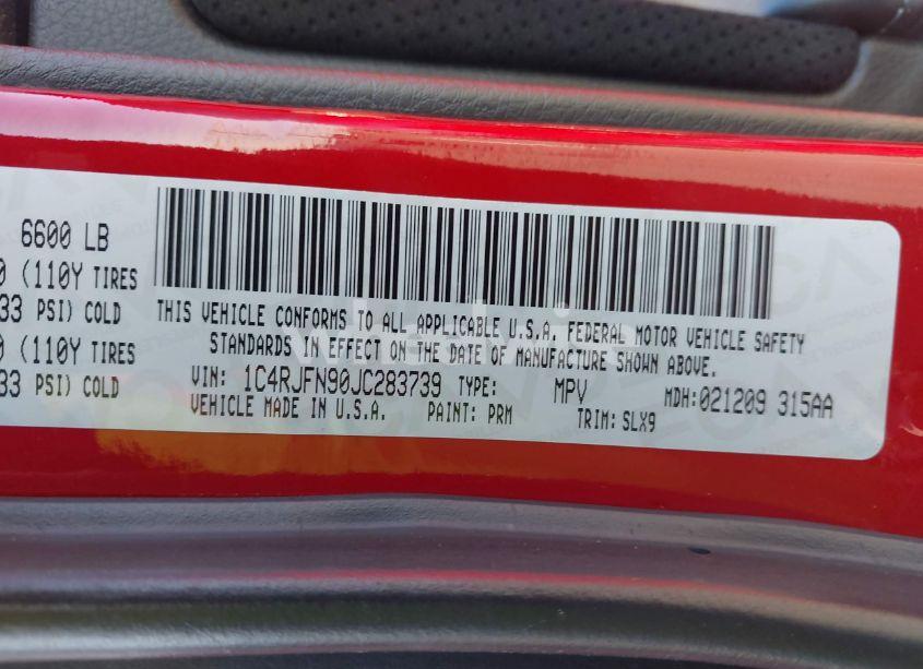 Photo 9 of 2018 Jeep Grand CHEROKEE TRACKHAWK 4X4 (VIN 1C4RJFN90JC283739)