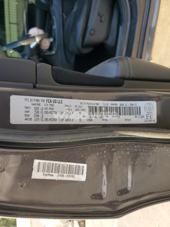 Photo 13 of 2020 JEEP GRAND CHEROKEE TRACKHAWK (VIN 1C4RJFN94LC224924)