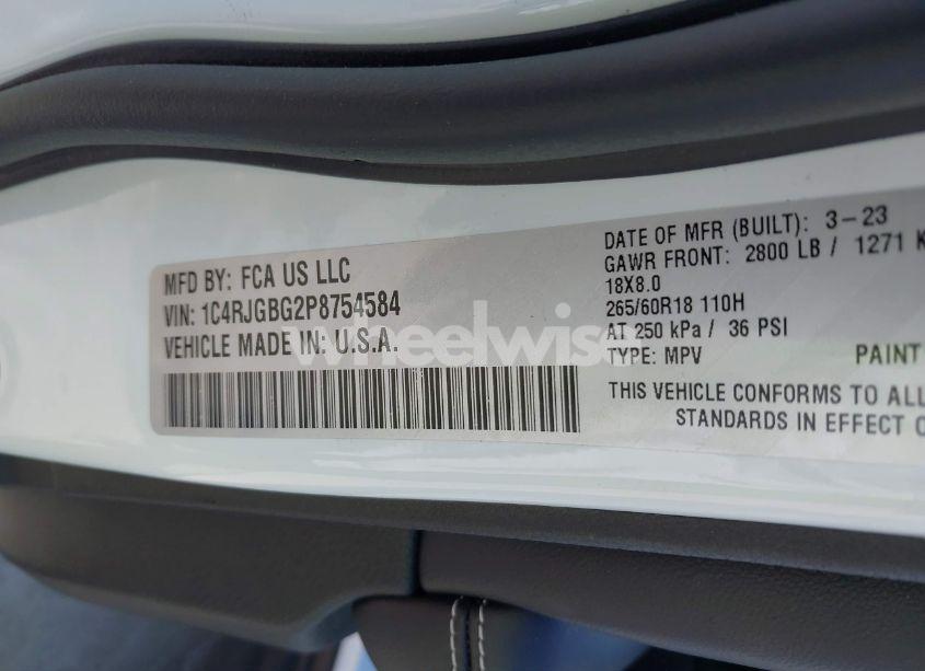 Photo 9 of 2023 Jeep Grand CHEROKEE LIMITED 4X2 (VIN 1C4RJGBG2P8754584)