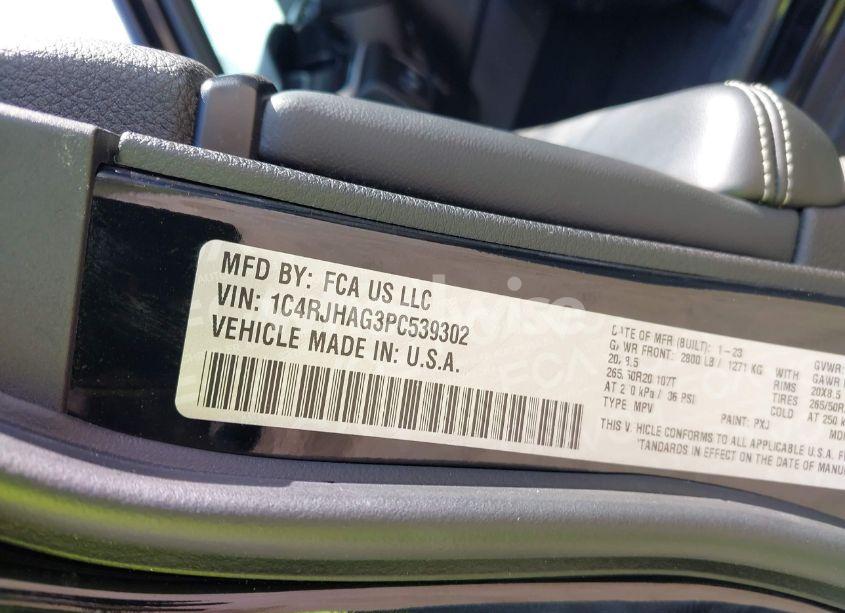 Photo 9 of 2023 Jeep Grand CHEROKEE ALTITUDE 4X4/ALTITUDE X 4X4/LAREDO 4X4/LAREDO X 4X4 (VIN 1C4RJHAG3PC539302)