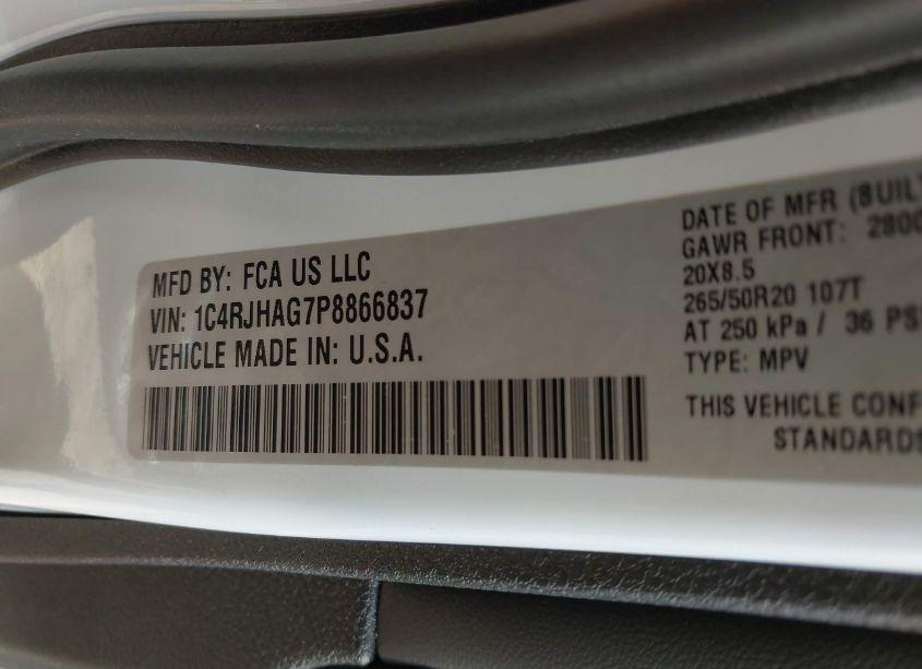 Photo 9 of 2023 Jeep Grand CHEROKEE ALTITUDE 4X4 (VIN 1C4RJHAG7P8866837)