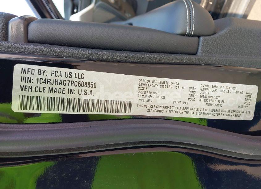 Photo 9 of 2023 Jeep Grand CHEROKEE ALTITUDE 4X4 (VIN 1C4RJHAG7PC608850)