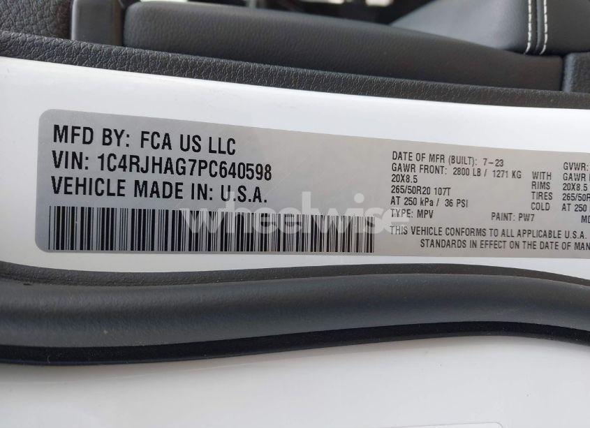 Photo 9 of 2023 Jeep Grand CHEROKEE ALTITUDE 4X4 (VIN 1C4RJHAG7PC640598)