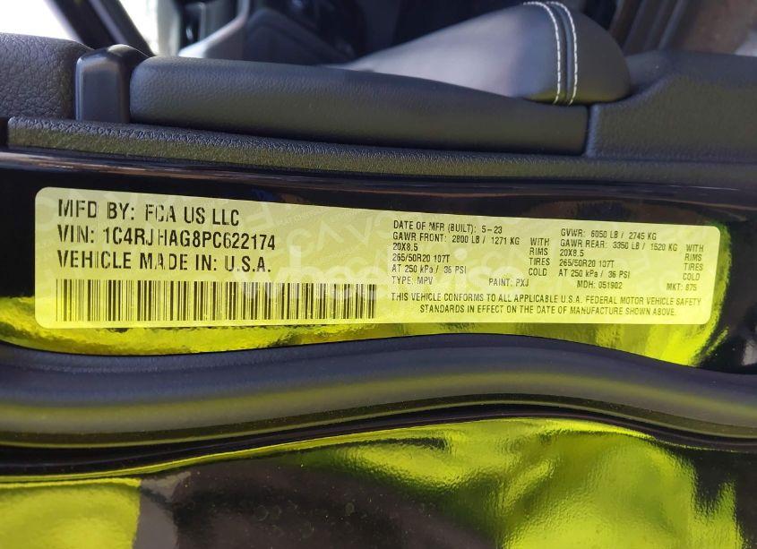 Photo 9 of 2023 Jeep Grand CHEROKEE ALTITUDE 4X4 (VIN 1C4RJHAG8PC622174)